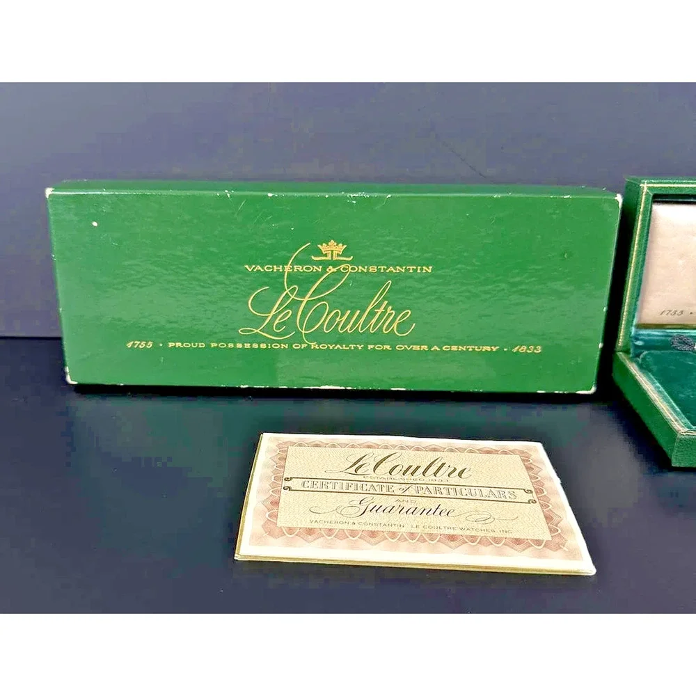 Vintage LeCoultre 14K Gold Diamond Ladies Watch Box Papers